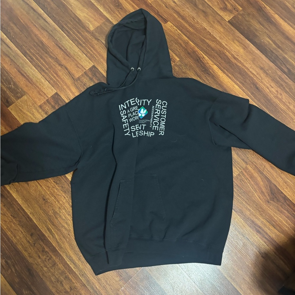 Black Hoodie with Graphic Design